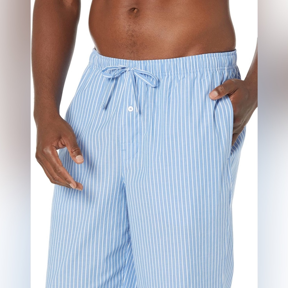 Men's Blue Striped Swim Shorts